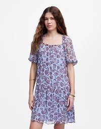 Puff-Sleeve Mini Dress in Floral | Madewell