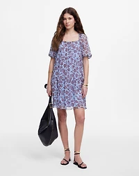 Puff-Sleeve Mini Dress in Floral | Madewell