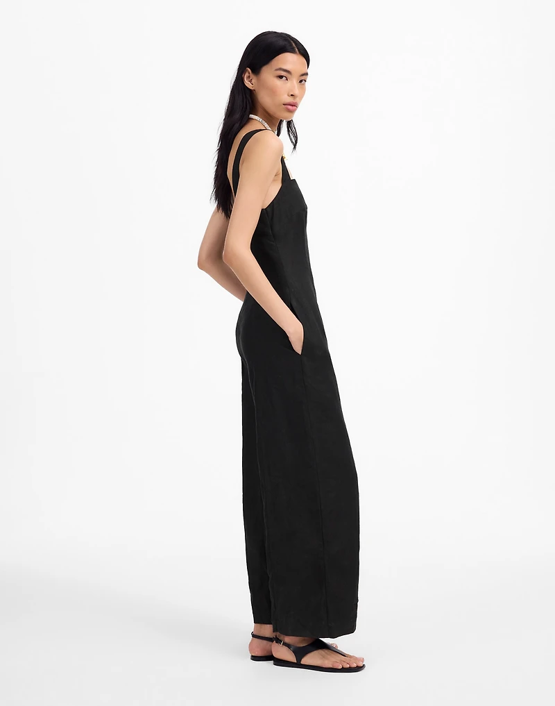 Squareneck Wide-Leg Jumpsuit 100% Linen | Madewell