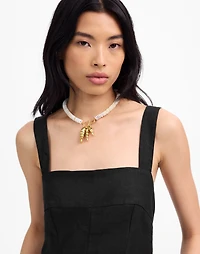 Squareneck Wide-Leg Jumpsuit 100% Linen | Madewell