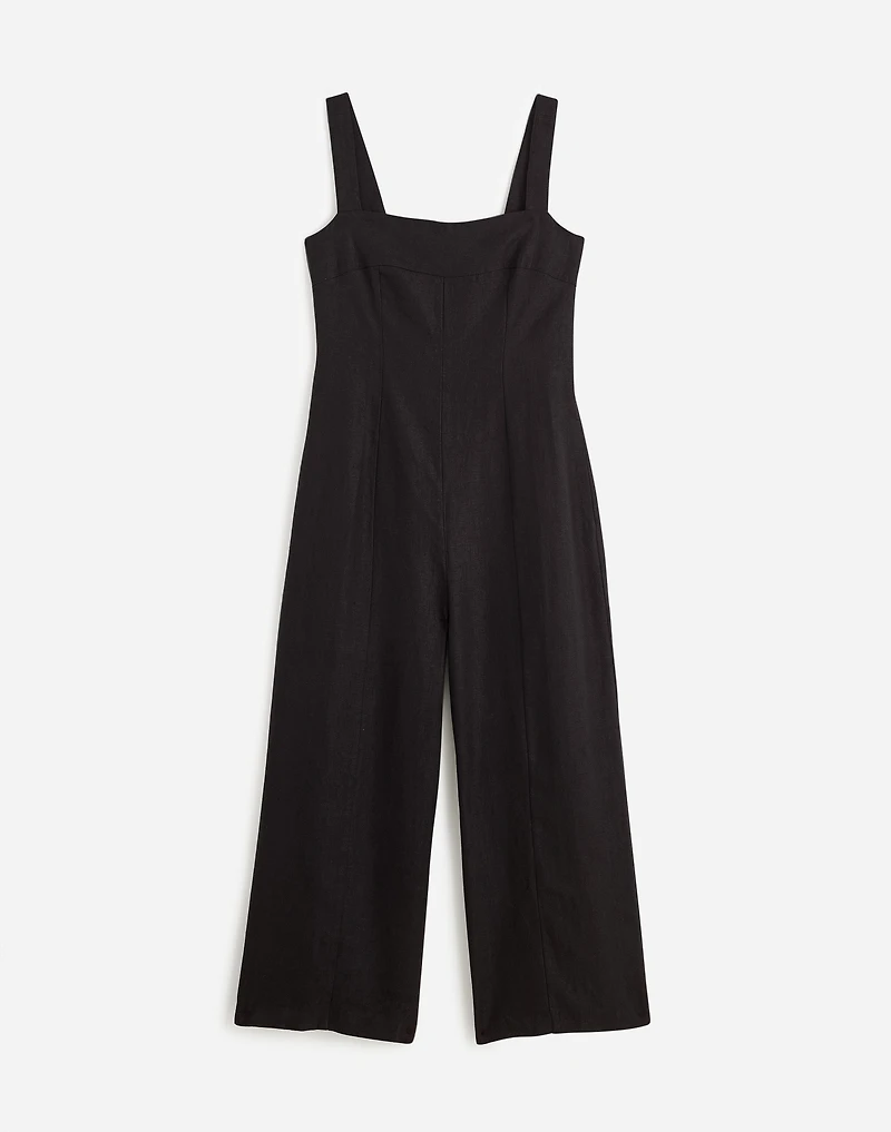 Squareneck Wide-Leg Jumpsuit 100% Linen | Madewell
