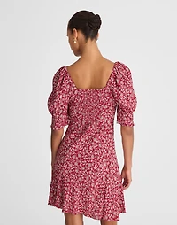 Puff-Sleeve Mini Dress Floral | Madewell