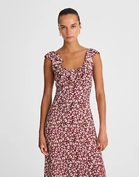 Ruffled Scoopneck Maxi Dress Floral | Madewell