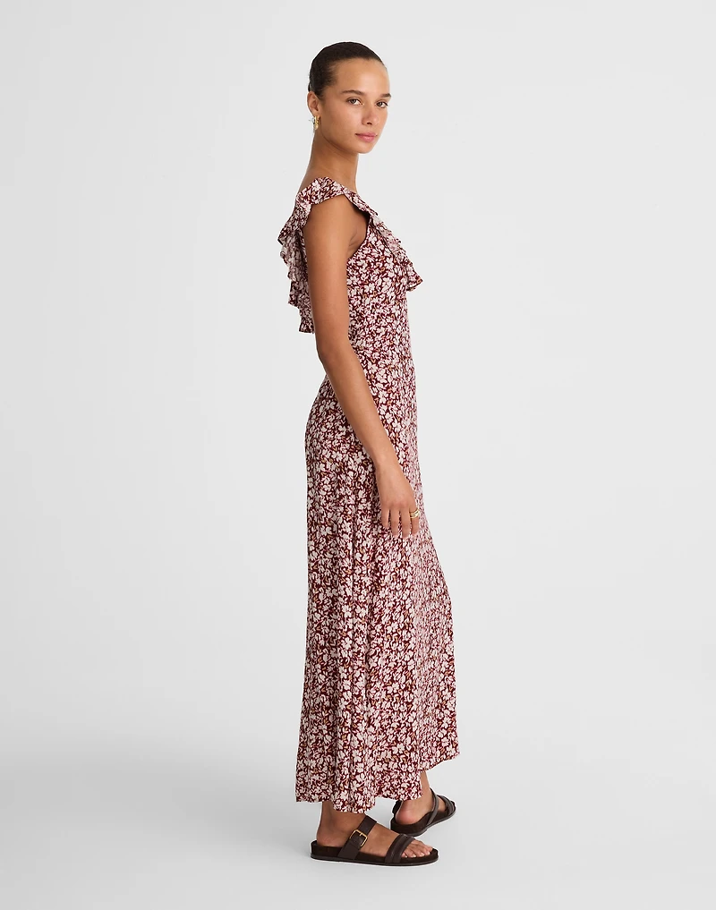 Ruffled Scoopneck Maxi Dress Floral | Madewell