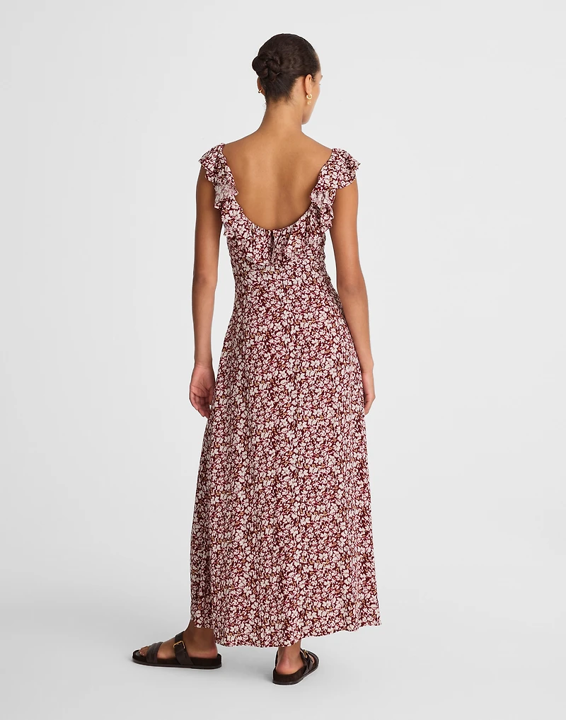 Ruffled Scoopneck Maxi Dress Floral | Madewell