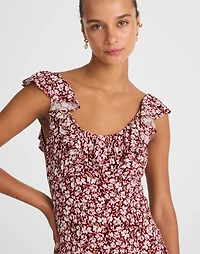 Ruffled Scoopneck Maxi Dress Floral | Madewell