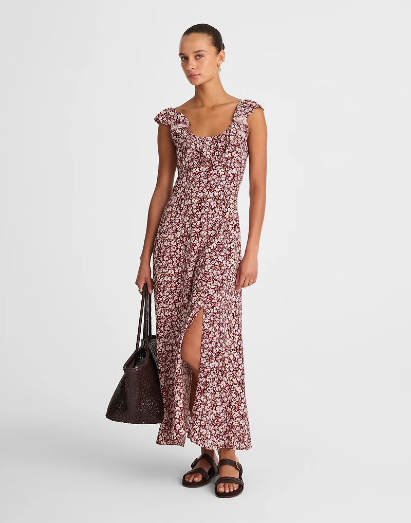 Ruffled Scoopneck Maxi Dress Floral | Madewell