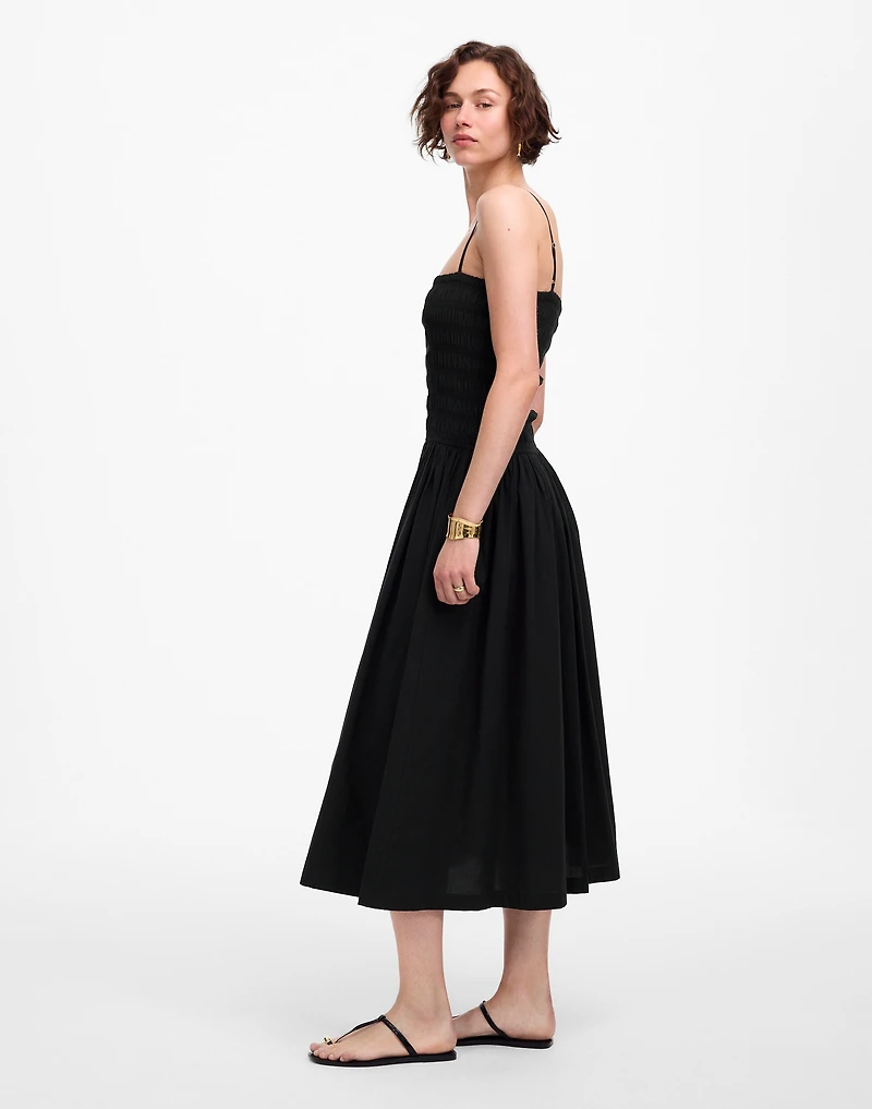 Petite Poplin Smocked Maxi Dress | Madewell