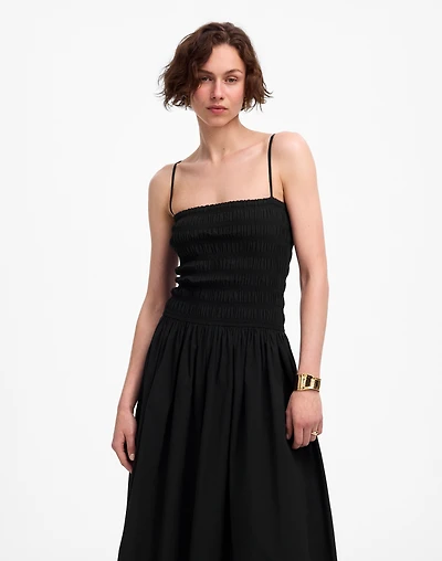 Petite Poplin Smocked Maxi Dress | Madewell