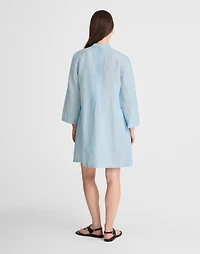 Pleated Splitneck Mini Shirtdress Stripe | Madewell