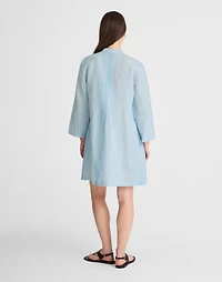 Pleated Splitneck Mini Shirtdress Stripe | Madewell
