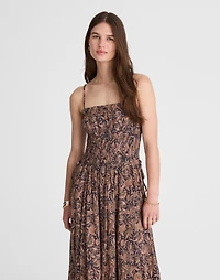 Smocked Bubble-Hem Midi Dress Paisley | Madewell