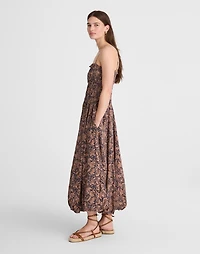 Smocked Bubble-Hem Midi Dress Paisley | Madewell