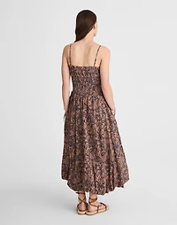 Smocked Bubble-Hem Midi Dress Paisley | Madewell