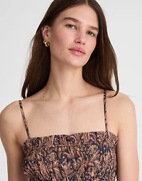Smocked Bubble-Hem Midi Dress Paisley | Madewell