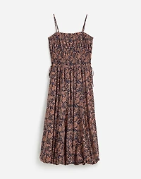 Smocked Bubble-Hem Midi Dress Paisley | Madewell