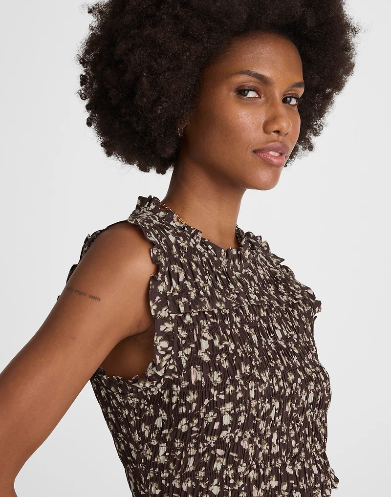 Smocked Sleeveless Midi Dress | Madewell