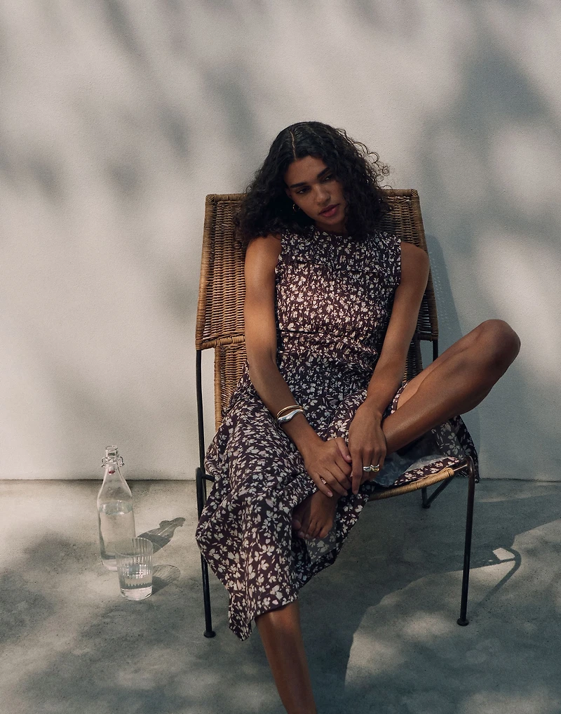 Smocked Sleeveless Midi Dress | Madewell