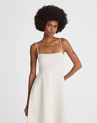 Striped Empire-Waist Midi Dress 100% Linen | Madewell