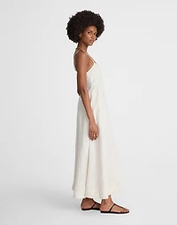 Striped Empire-Waist Midi Dress in 100% Linen | Madewell
