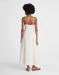 Striped Empire-Waist Midi Dress 100% Linen | Madewell