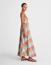 Empire-Waist Midi Dress in Plaid | Madewell