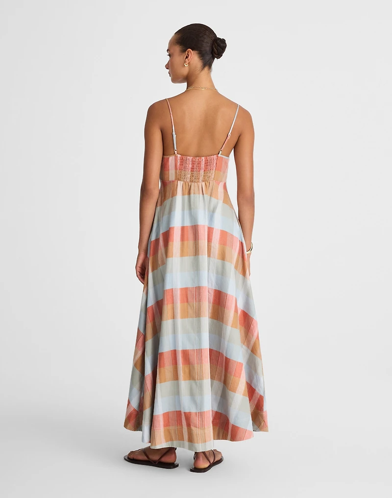 Empire-Waist Midi Dress in Plaid | Madewell