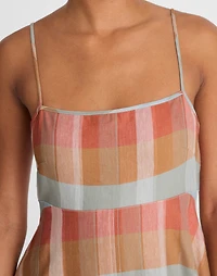Empire-Waist Midi Dress in Plaid | Madewell