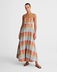 Empire-Waist Midi Dress in Plaid | Madewell