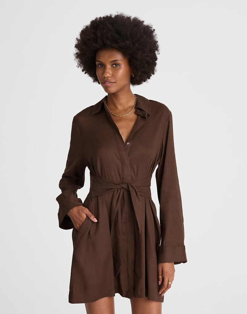 Tie-Front Shirtdress | Madewell