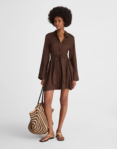 Tie-Front Shirtdress | Madewell