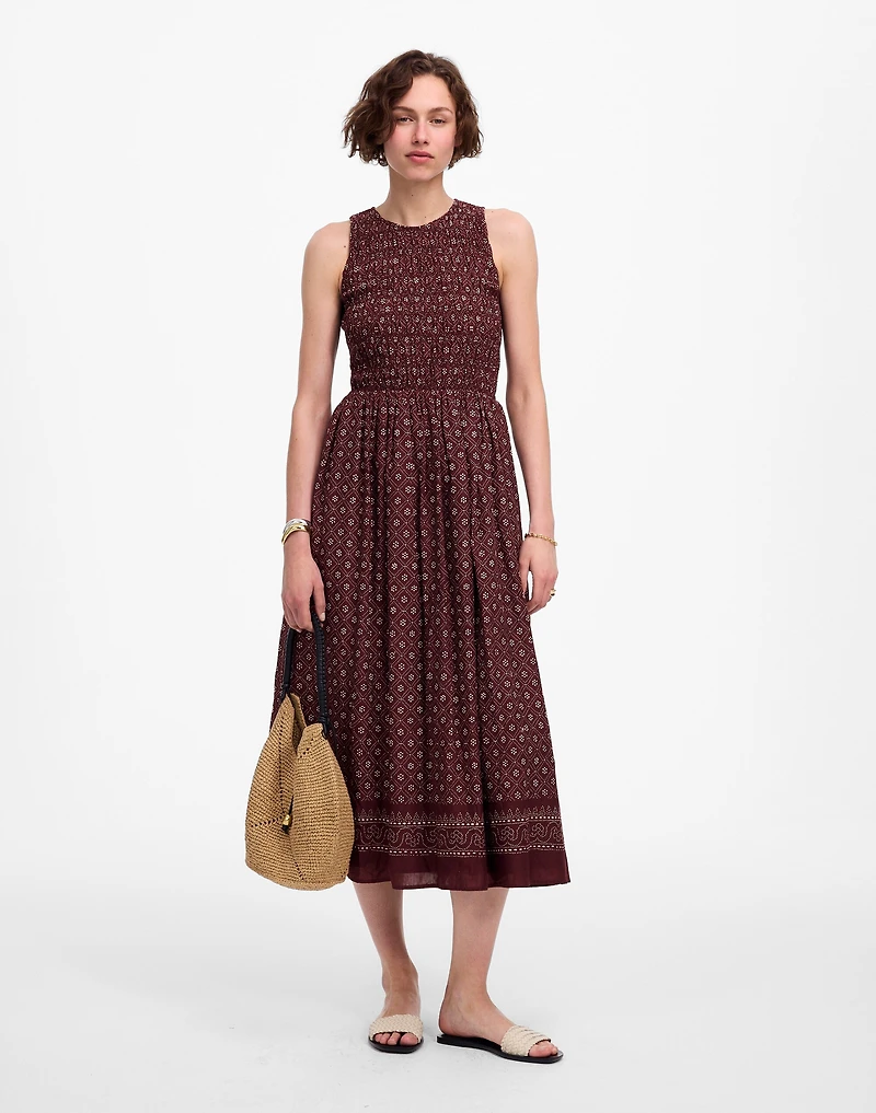 The Melody Smocked Midi Dress Daisy Print | Madewell