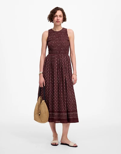 The Melody Smocked Midi Dress Daisy Print | Madewell