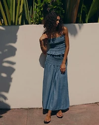Denim Smocked Tank | Madewell