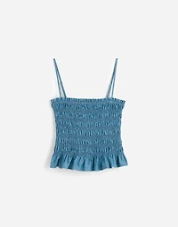 Denim Smocked Tank | Madewell