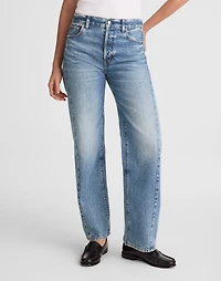 Pieced Barrel-Leg Jeans