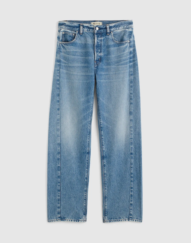 Pieced Barrel-Leg Jeans