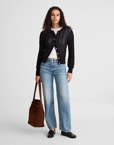 Pieced Barrel-Leg Jeans