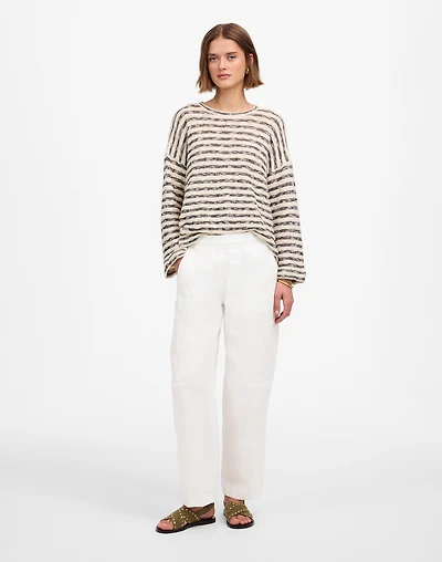 Petite Pull-On Barrel Pants in 100% Linen | Madewell
