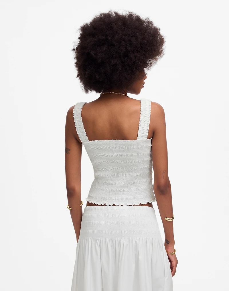 Poplin Smocked Tank | Madewell