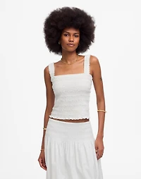Poplin Smocked Tank | Madewell