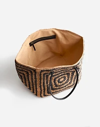 The Two-Toned Straw Tote Bag | Madewell