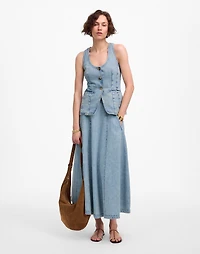 Denim Scoopneck Cutaway Vest Edmonson Wash | Madewell
