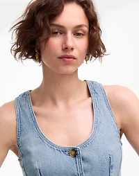 Denim Scoopneck Cutaway Vest Edmonson Wash | Madewell