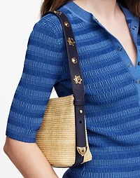 The Sun Medallion Straw Shoulder Bag | Madewell