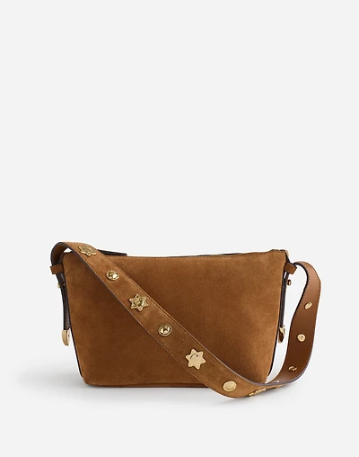 The Sun Medallion Suede Shoulder Bag | Madewell