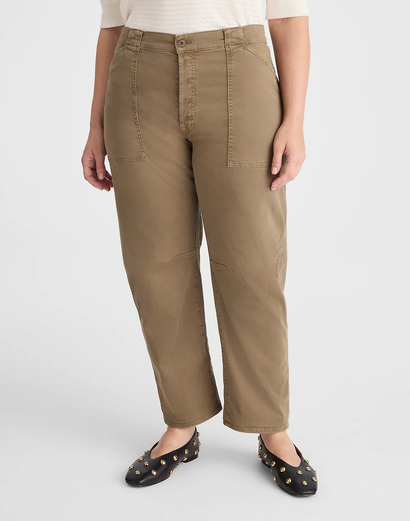 The Plus Darted Barrel-Leg Utility Pant | Madewell