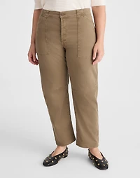 The Plus Darted Barrel-Leg Utility Pant | Madewell