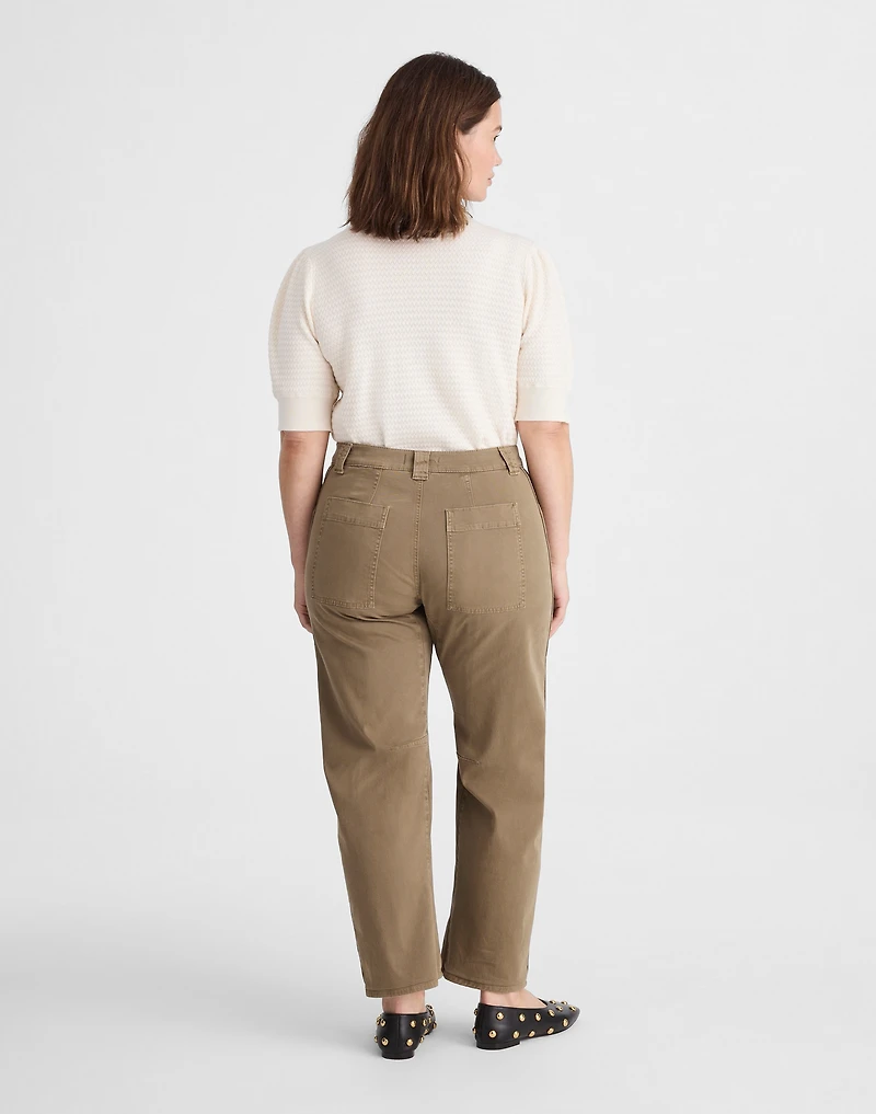 The Plus Darted Barrel-Leg Utility Pant | Madewell