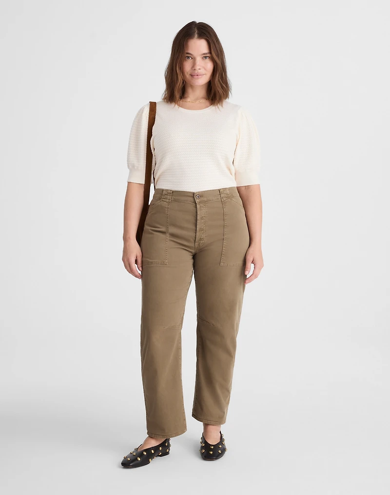 The Plus Darted Barrel-Leg Utility Pant | Madewell